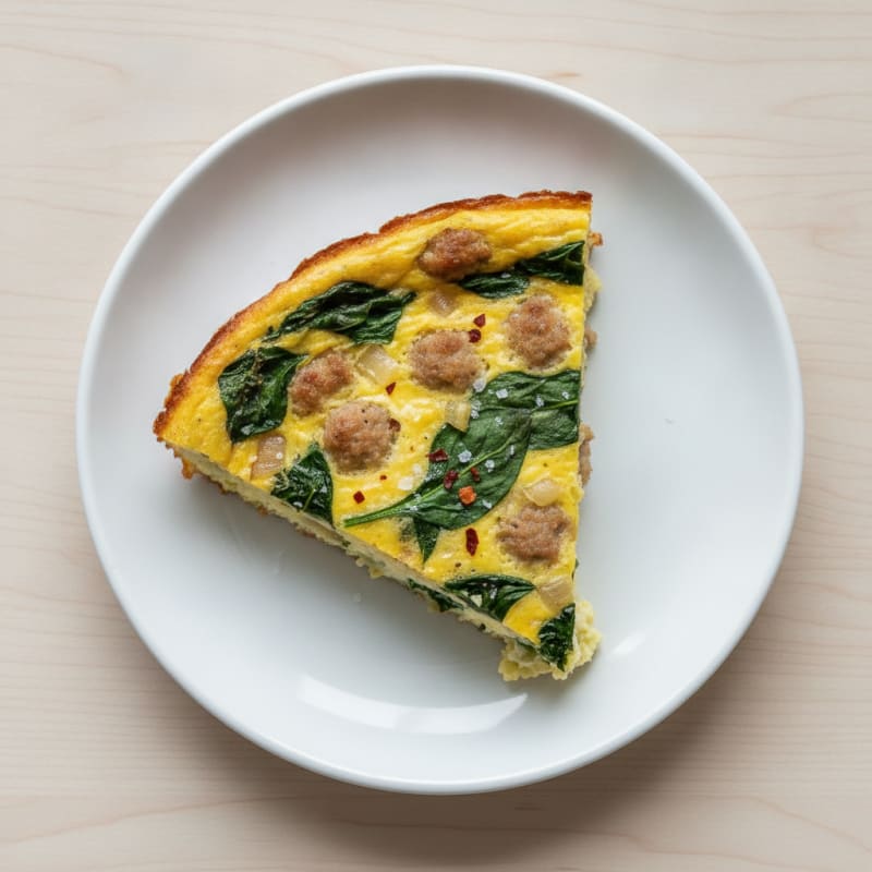 Sausage and Spinach Egg Bake