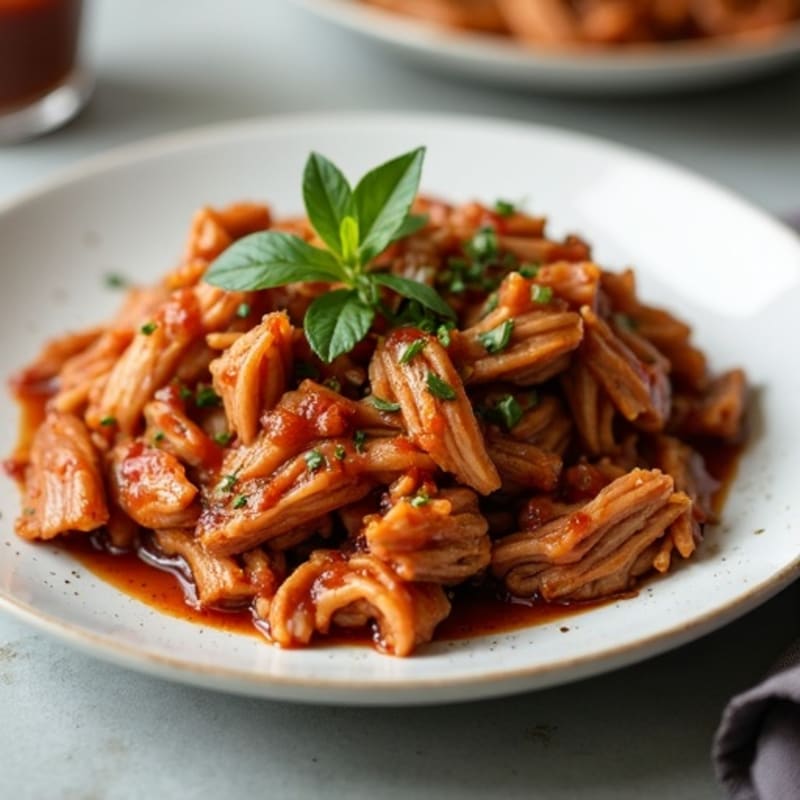 Healthy Slow Cooker Pulled Pork with Smoky Tangy BBQ Sauce