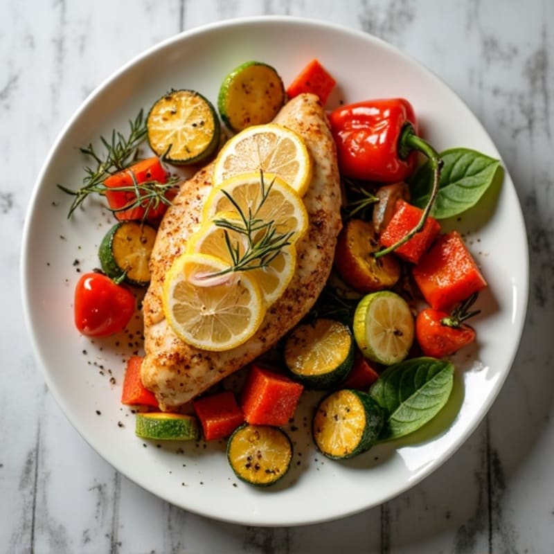 Sheet Pan Lemon Herb Chicken with Roasted Vegetables