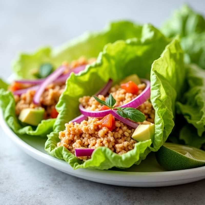 Spicy Tuna Fresh Lettuce Wraps