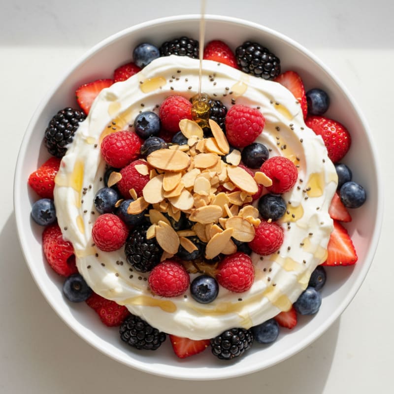 Creamy Greek Yogurt Protein Parfait with Mixed Berries