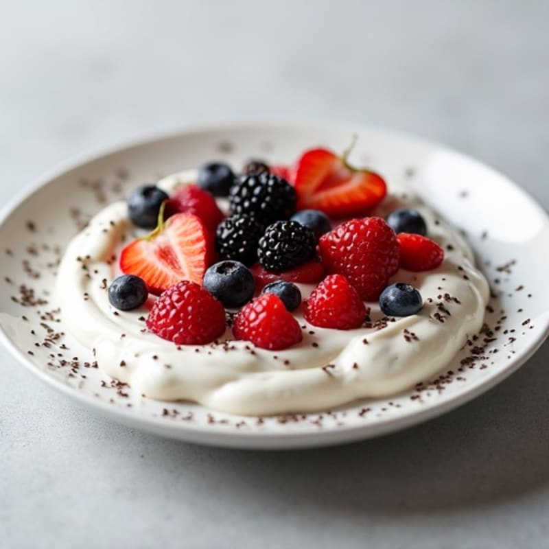 Silky Greek Yogurt with Berries and Chia Seeds