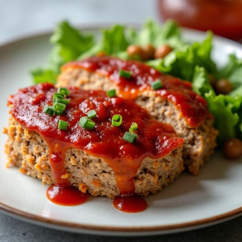 Hearty Lean Turkey Meatloaf with Smoky Bacon and Tangy BBQ Glaze