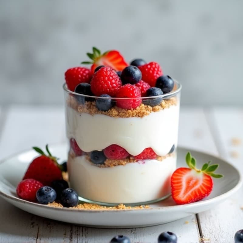 Creamy Greek Yogurt Protein Parfait with Berries