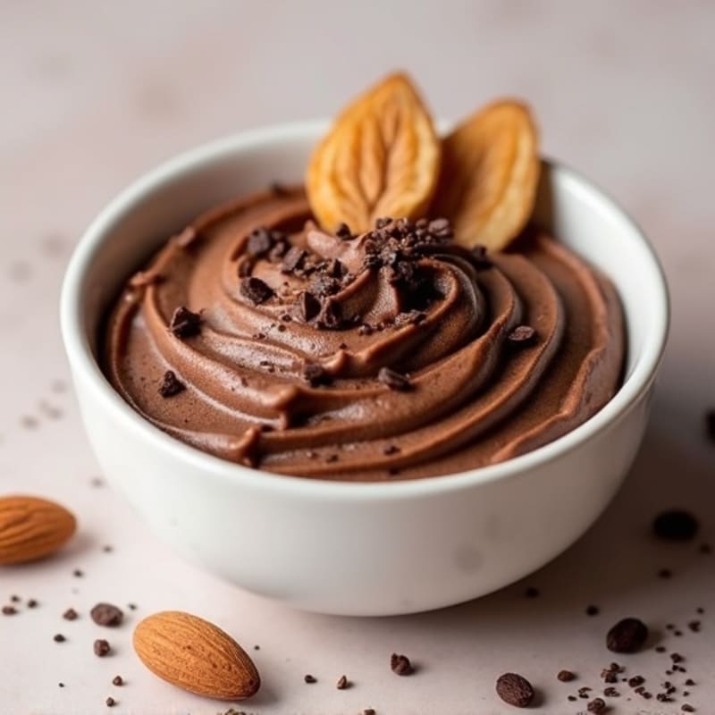Silky Protein Chocolate Pudding with Chia and Almond Butter