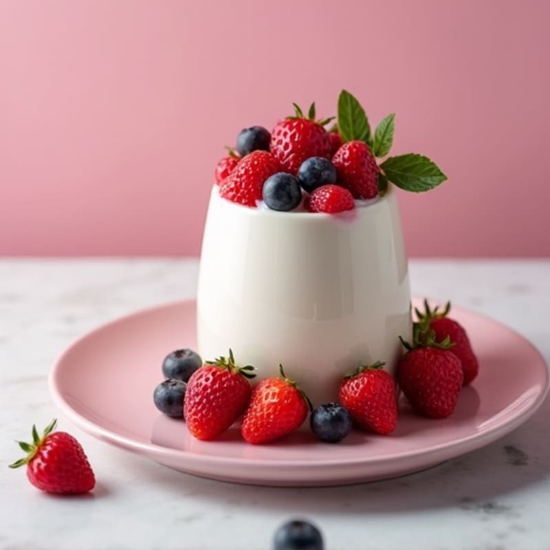 Silky Greek Yogurt Protein Mousse with Fresh Berries