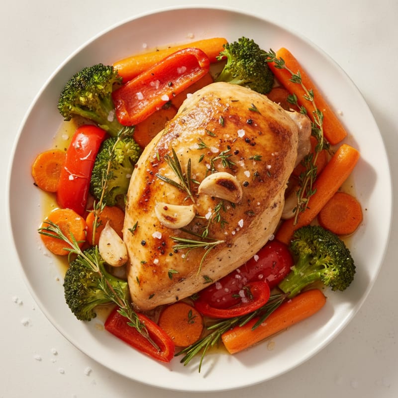 Garlic Herb Roasted Chicken with Vegetables