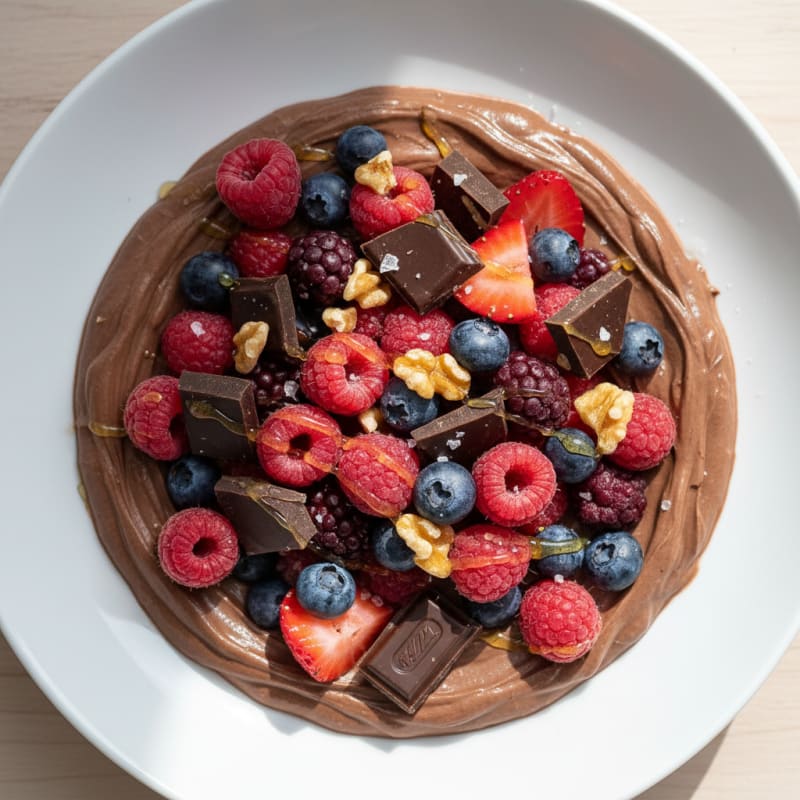 Chocolate Berry Protein Yogurt Bowl