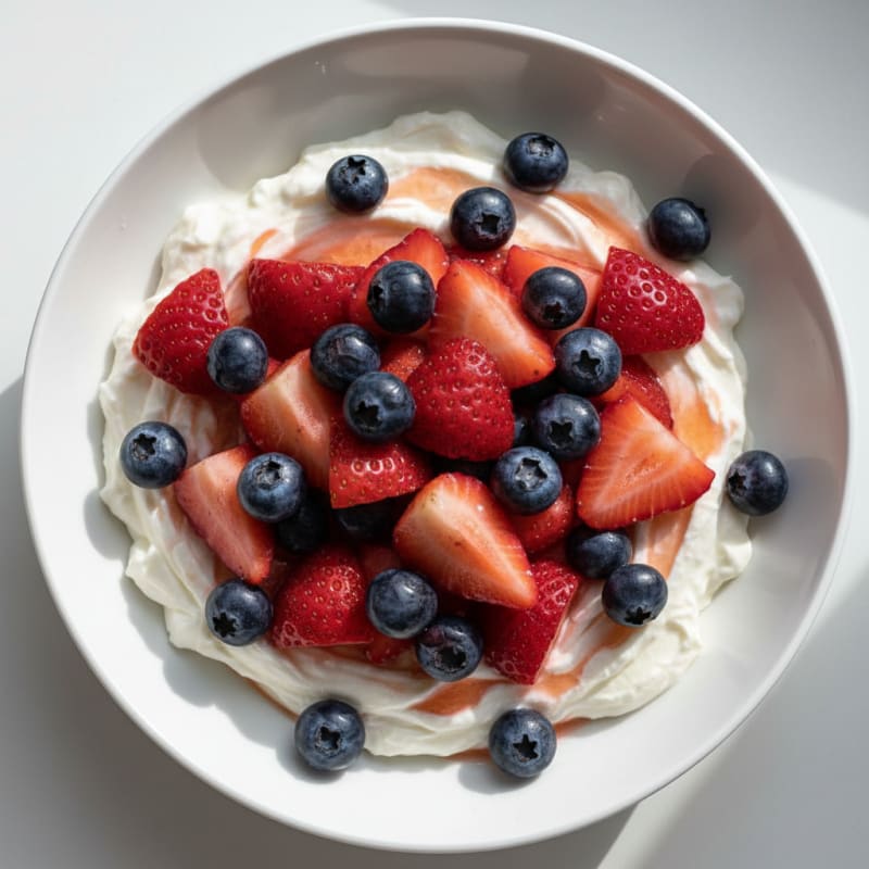 Creamy Greek Yogurt Protein Pudding with Berries