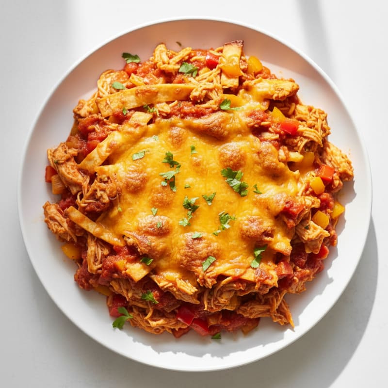 Creamy Chicken Enchilada Bake