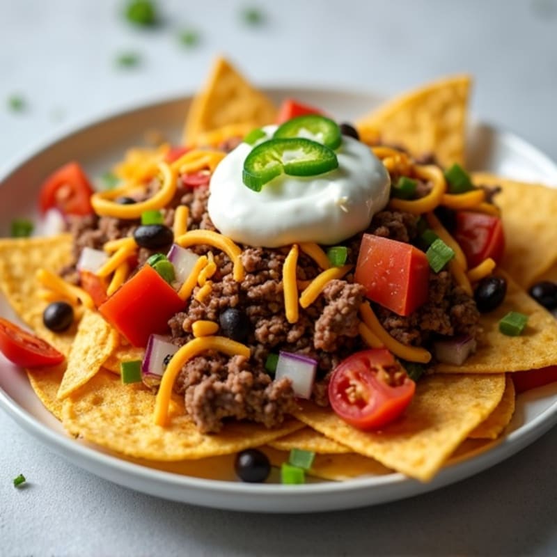 Lean Ground Beef Loaded Nachos