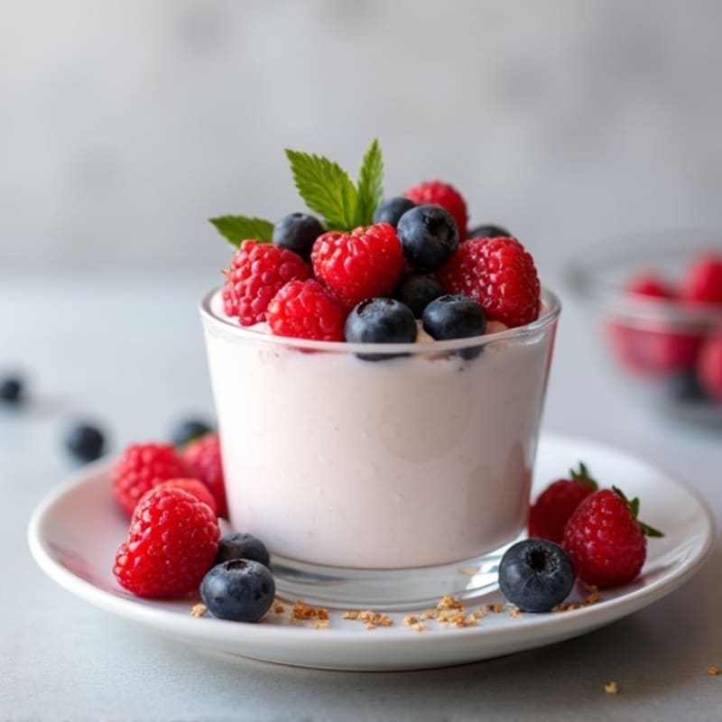 Silky Greek Yogurt Protein Mousse with Berries