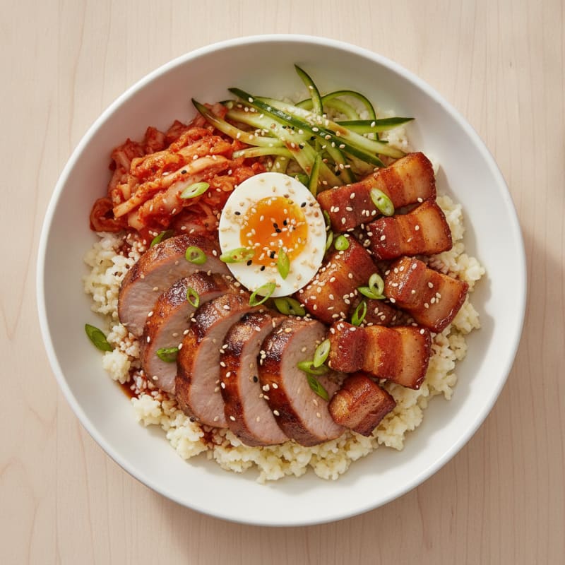 Spicy Gochujang Pork Belly Bowl