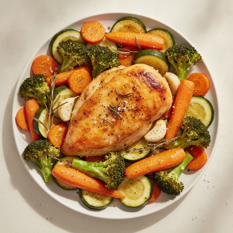 Garlic Herb Roasted Chicken with Vegetables
