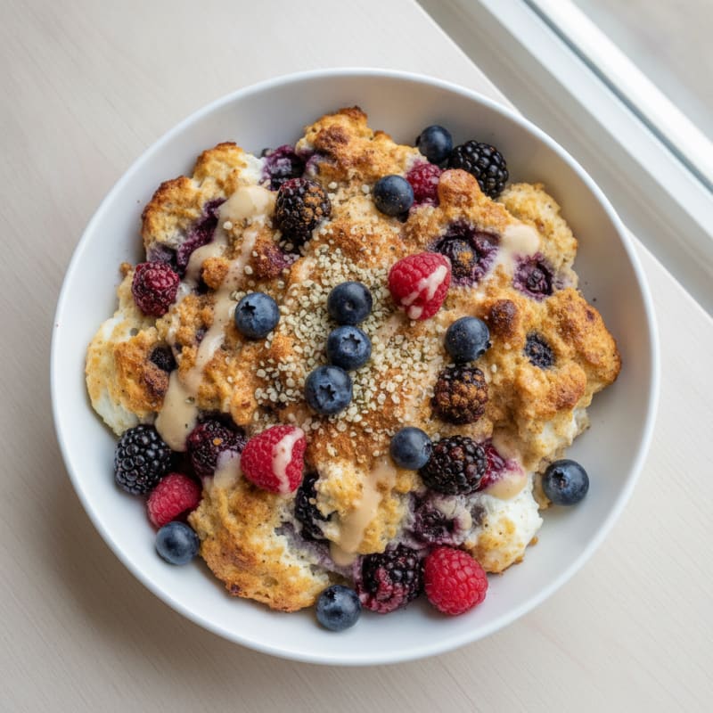 Baked Berry Protein Oatmeal