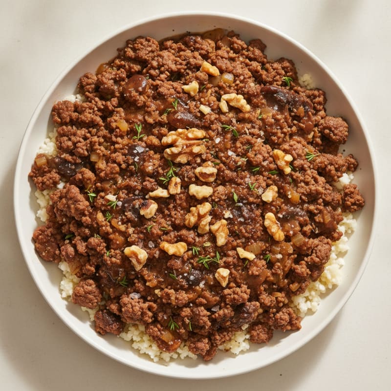 Savory Beef and Mushroom Crumble