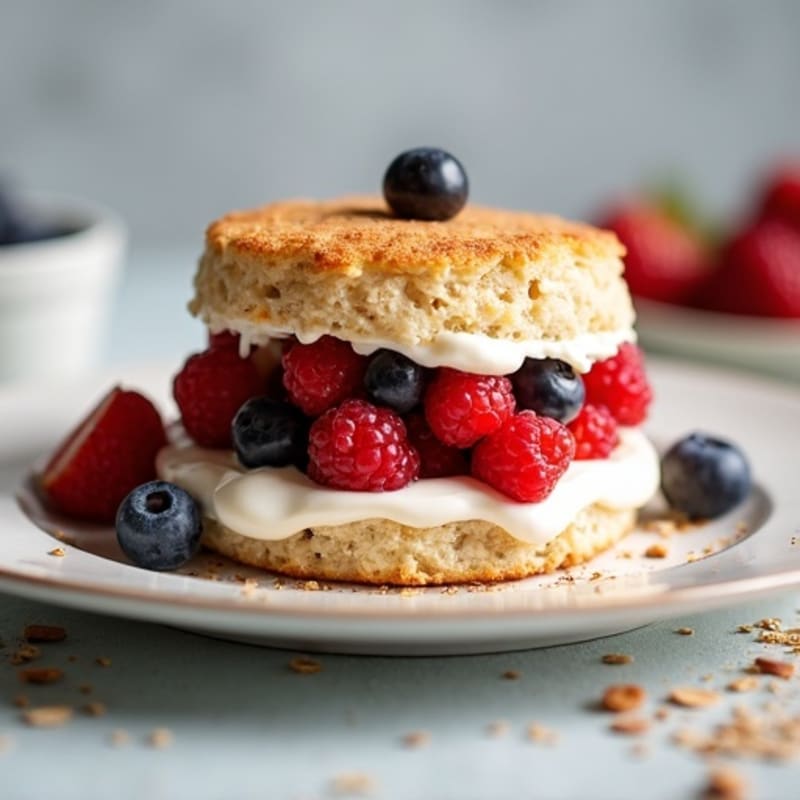 Protein-Packed Greek Yogurt Berry Shortcake