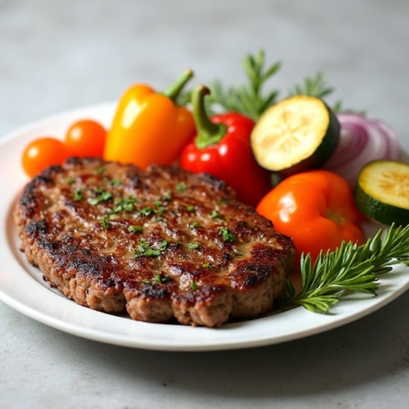 Savory Lean Ground Beef and Crispy Roasted Vegetables