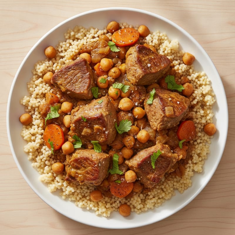 Moroccan Lamb Tagine with Pearl Couscous