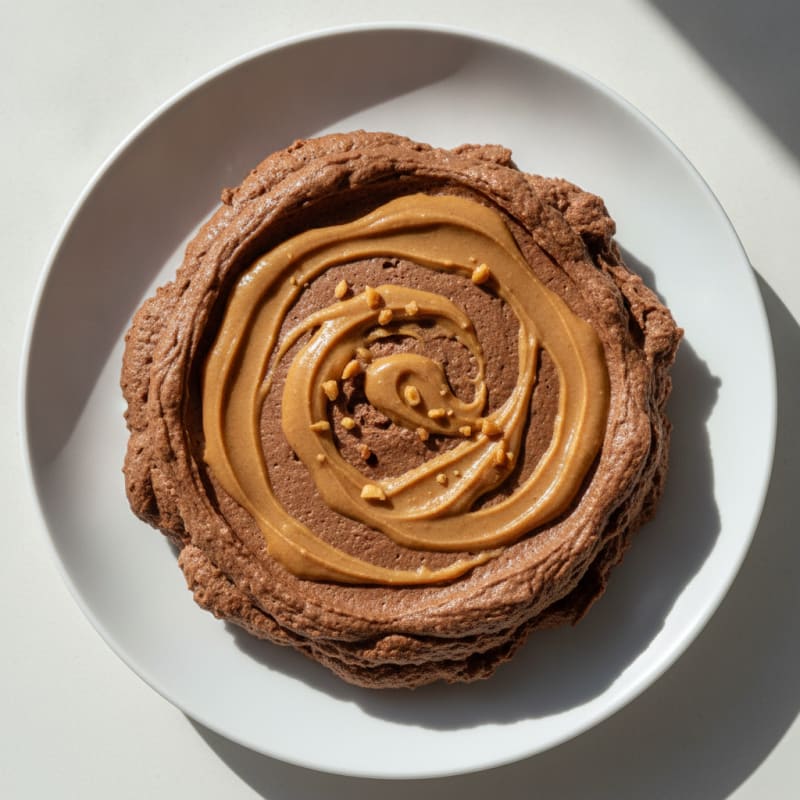 Chocolate Protein Mousse with Peanut Butter Swirl