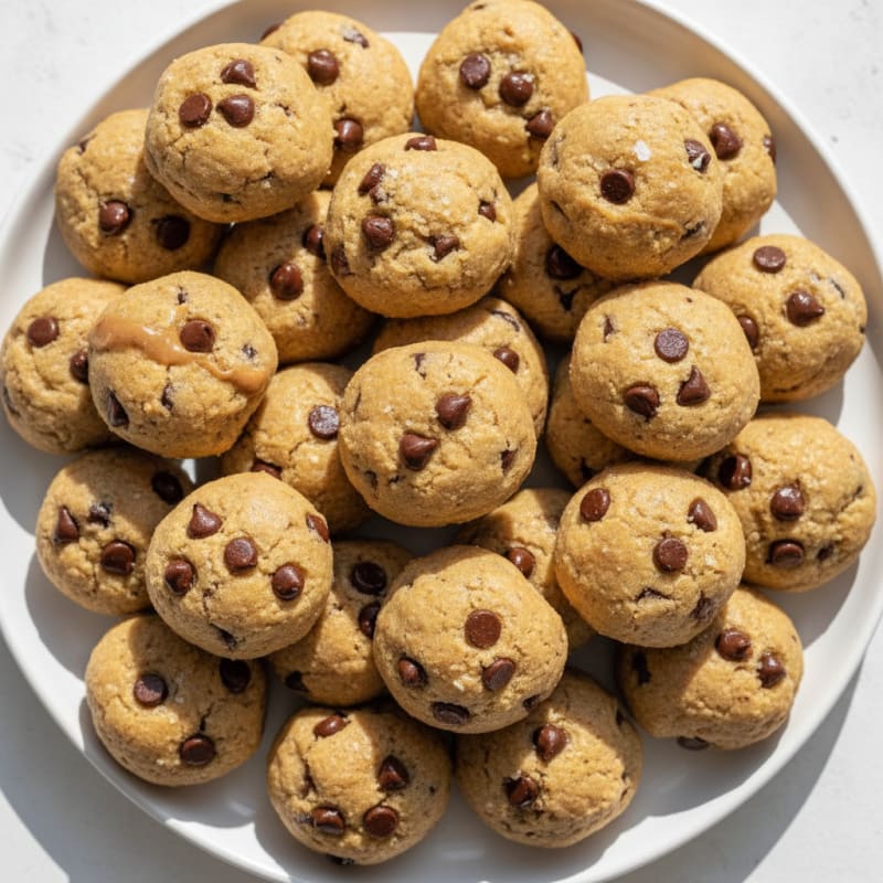 No-Bake High-Protein Chocolate Chip Cookie Dough Bites