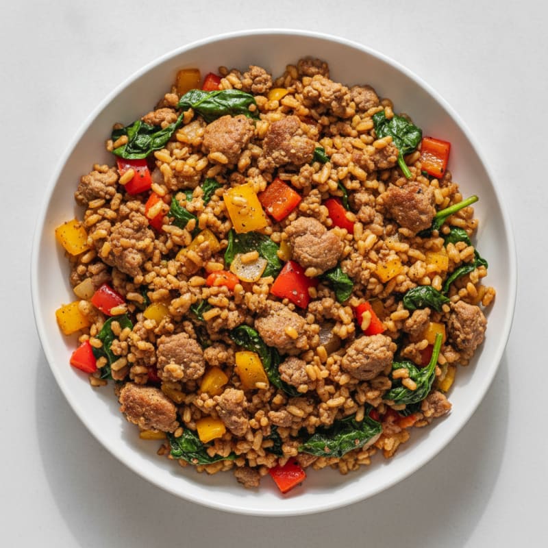 Savory Ground Beef and Rice Skillet