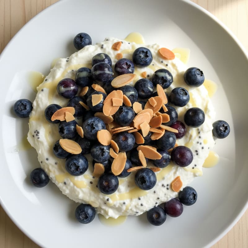 Silky Greek Yogurt Protein Pudding with Fresh Berries