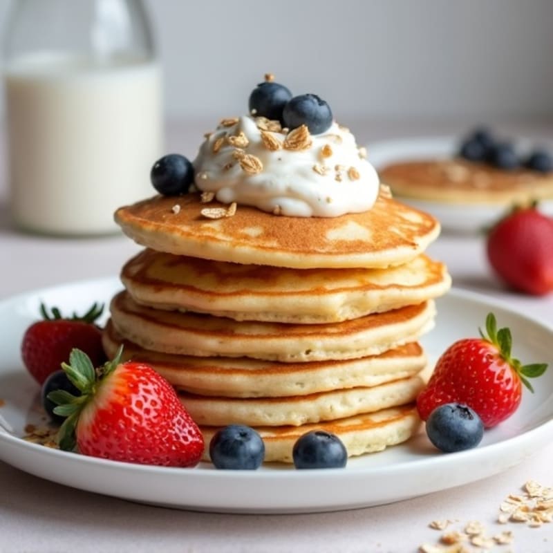 Fluffy Greek Yogurt Protein Pancakes