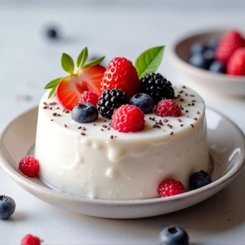 Creamy Greek Yogurt Protein Pudding with Berries and Chia
