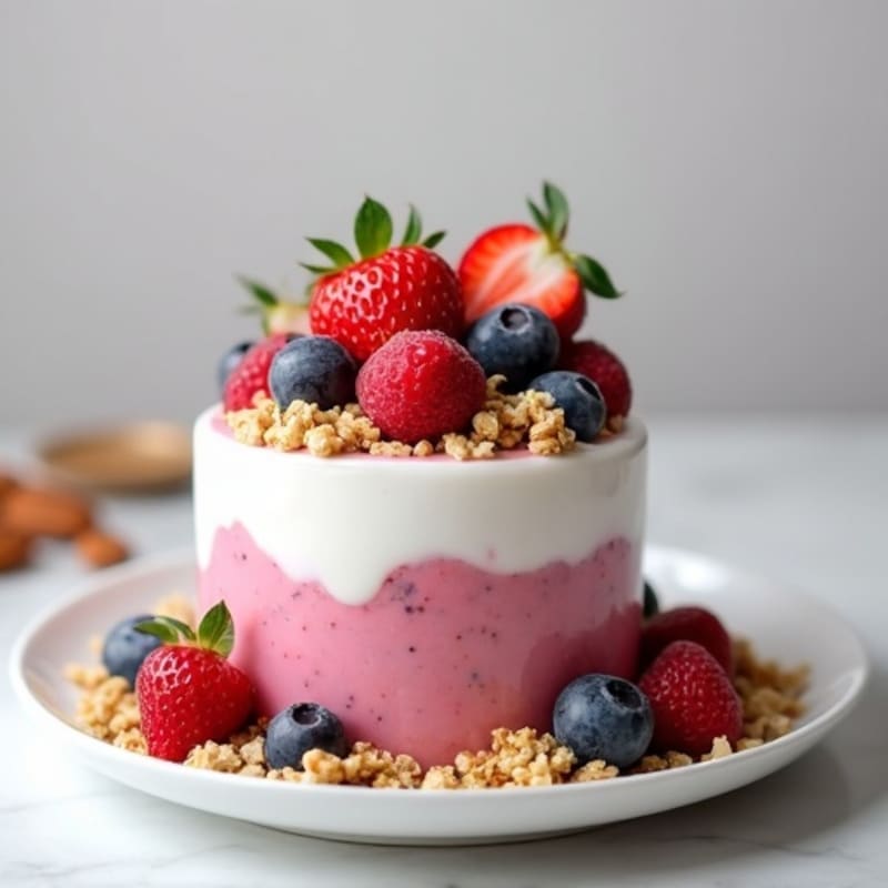 Silky Greek Yogurt Protein Parfait with Berries