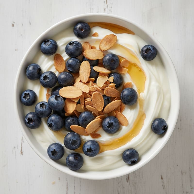 Creamy Greek Yogurt with Berries and Almonds