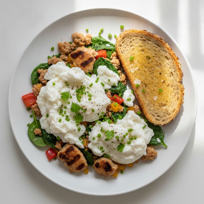 Fluffy Egg White Scramble with Herbs