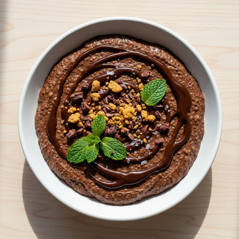Creamy Chocolate Protein Chia Pudding