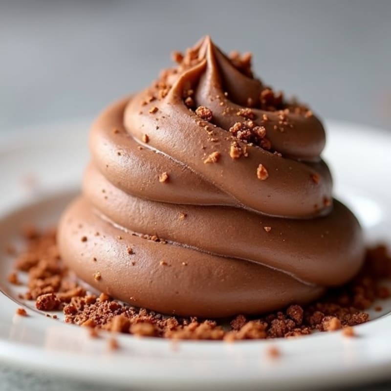 Protein Chocolate Mousse with Chomps Beef Stick Crumble