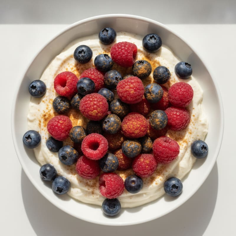 Silky Protein Yogurt with Berries