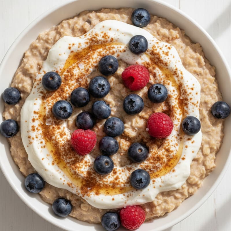 Sweet Protein Oatmeal with Berries