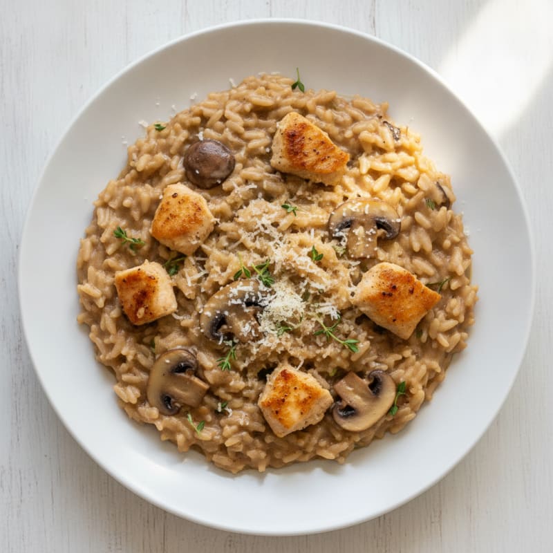 Creamy Mushroom Risotto with Parmesan