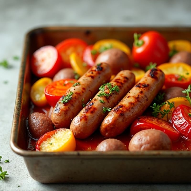 Sheet Pan Italian Sausage and Roasted Potato Bake