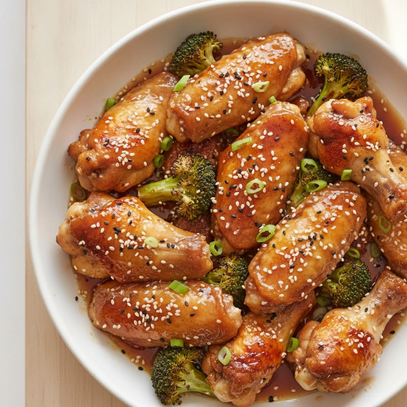 Honey-Glazed Chicken Wings with Sesame