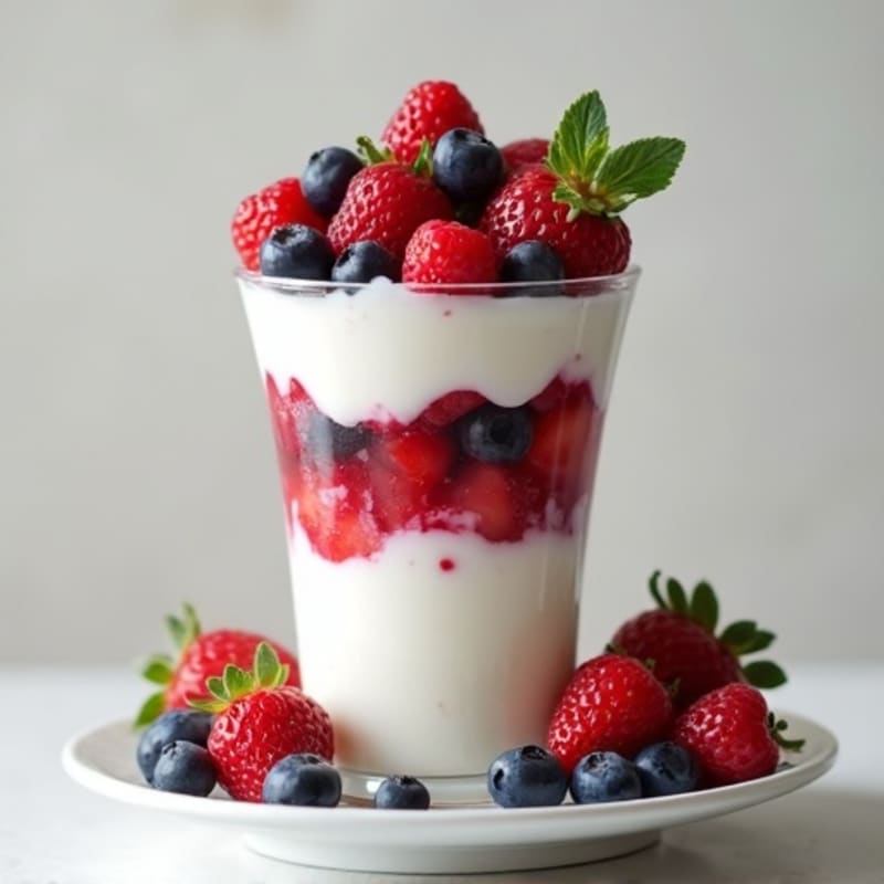 Creamy Greek Yogurt Protein Parfait with Mixed Berries