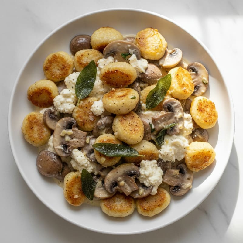 Mushroom Gnocchi with Sage Butter Sauce