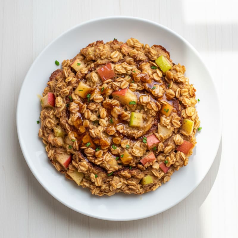 Golden Baked Apple Cinnamon Oatmeal