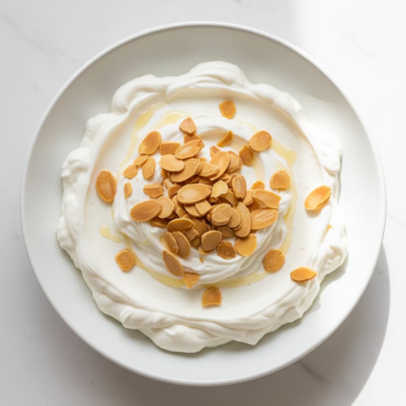 Silky Vanilla Protein Pudding with Sliced Almonds