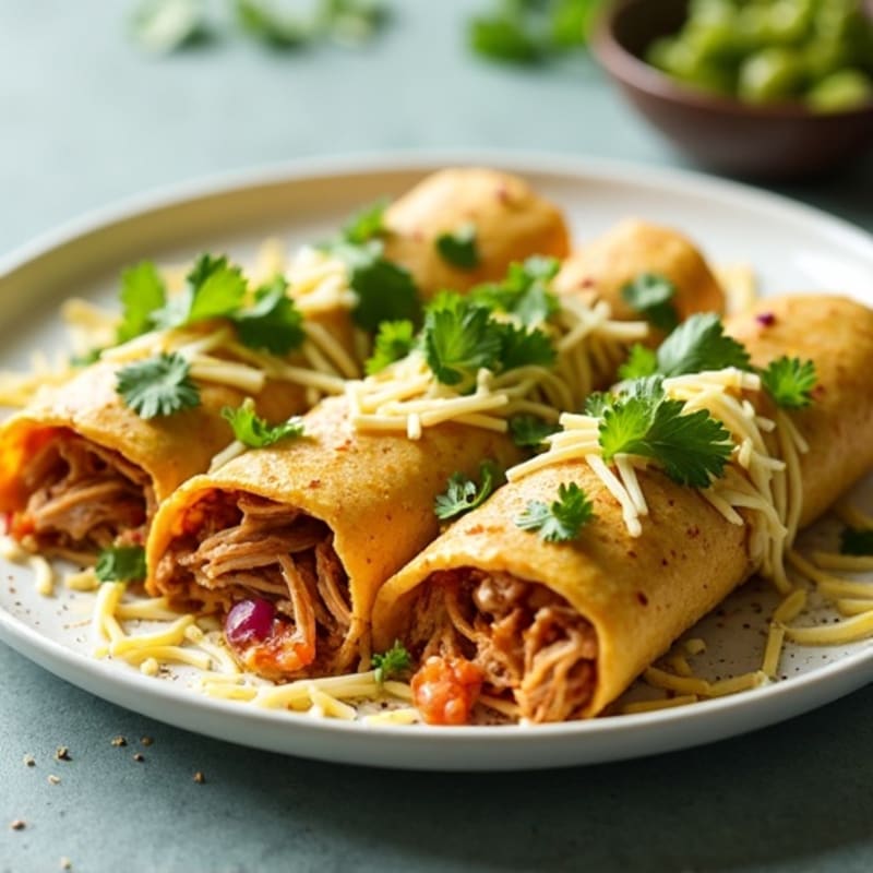 Salsa Verde Shredded Chicken Enchiladas