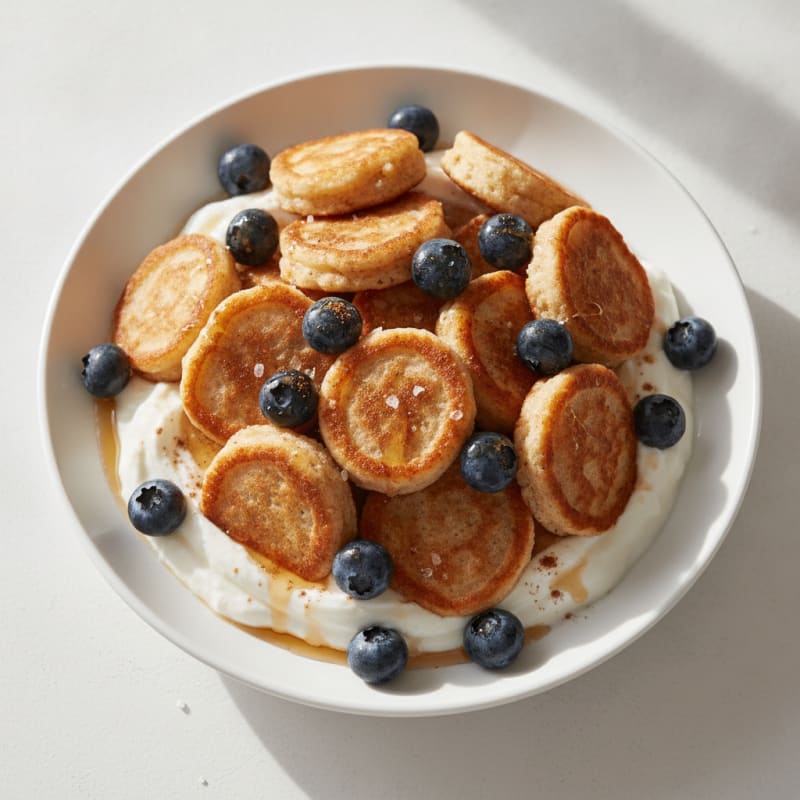 Greek Yogurt Oat Flour Pancake Bowl