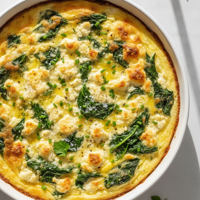 Baked Eggs with Herbed Cottage Cheese