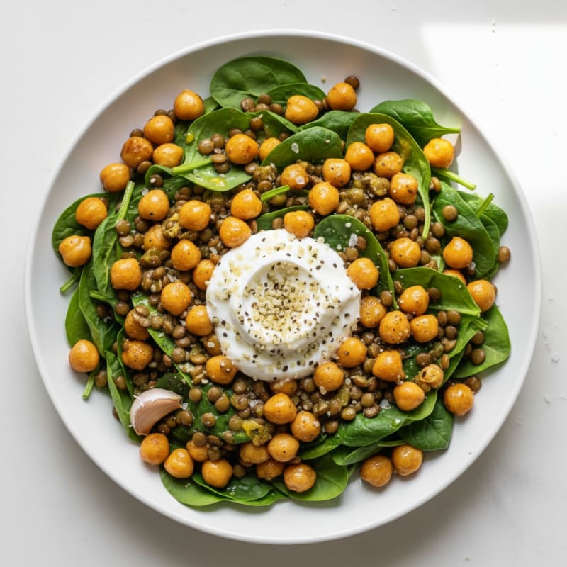 Lentil and Chickpea Power Bowl