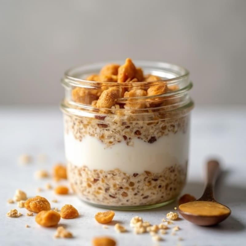 Creamy Peanut Butter Overnight Oats