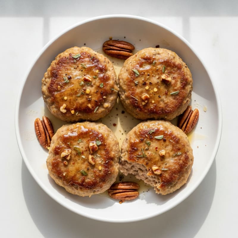 Maple Pecan Sausage Patties