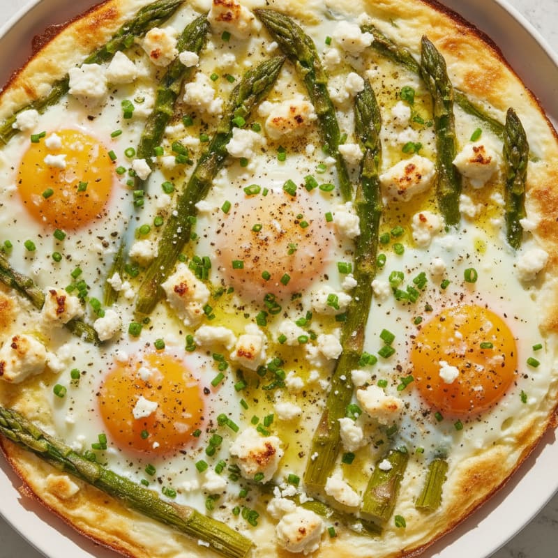 Baked Eggs with Roasted Asparagus